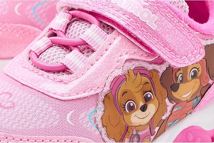 Girls Character Shoes Light Up Shoes LED Athletic Shoes for Girls Disney Princess Moana Little Mermaid Stitch Minnie Frozen Paw Patrol (Sizes: 5-10 Toddlers / 11-12 Little Kid)