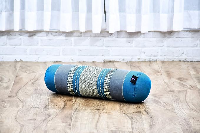 Leewadee Small Yoga Bolster – Shape-Retaining Cervical Neck Roll, Tube Pillow for Comfortable Reading, Kapok Filling, 22 x 6 x 6 inches