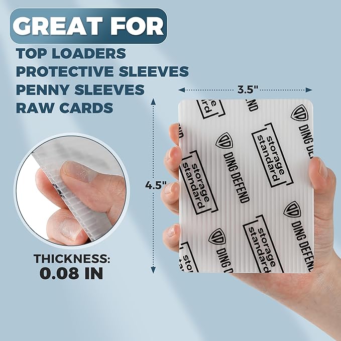 Trading Card Shipping Protectors 510 Pack 3.5'' x 4.5'' - Premium Ultra Strong Plastic Inserts Mailers - Precut Supply Sleeves for Sports MTG Cards Packaging - Flats for Breakers