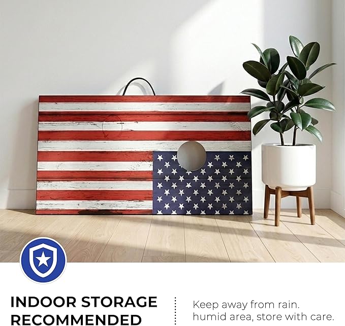 Portable Cornhole Board Set - Premium MDF Wood Corn Hole Game with 8 Regulation Bean Bags, for Backyard, Camping, and Outdoor Tailgating - Choose 3x2' Tailgate or 4x2' Regulation Size