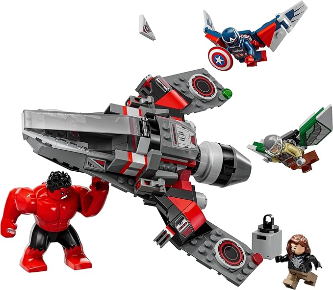 LEGO 76292 Marvel Captain America and the Red Hulk Battle Toy Toy Birthday Present Block Boys Girls Children 8 Years 9 10 Years Old Elementary School Marvel Toy Figure
