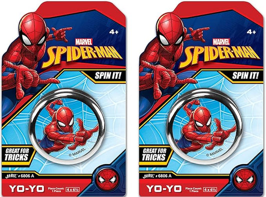 JA-RU Marvel Avengers Toys YoYo Toy (2 Units Spiderman) Fidget Toy Superheroes Spiderman & Hulk Kids Yoyo Beginner String Trick Kids Yo-Yo Game Fidget Toys for Boys Spid-6806-2s
