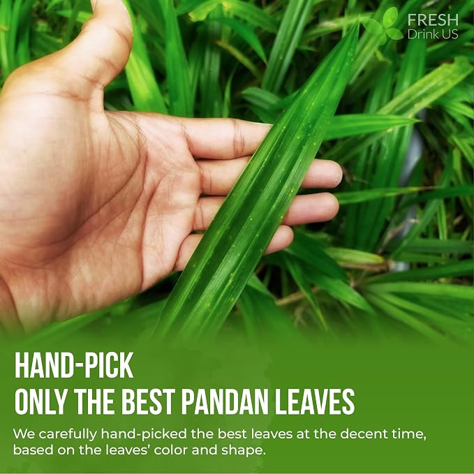 FreshDrinkUS, Premium 2oz Natural Pandan Leaves Dried, 100% Pure Dried Pandan Leaves, Pandan Leaf Tea, No Additives, No Caffeine, Vegan (2 oz Dried Leaves)