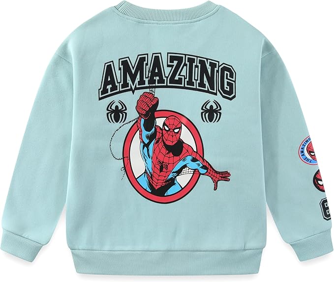 Marvel Spider-Man Boys 2 Piece Sweatshirt and Pant Sets for Toddlers and Big Kids