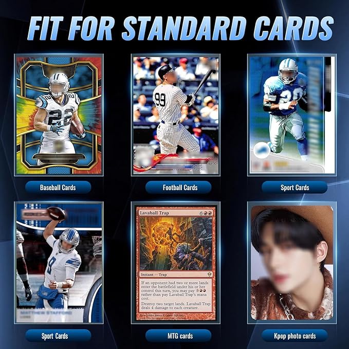 10000ct Clear Card Sleeves for Trading Cards, Baseball Sports Soft Sleeves, Ultra Soft Plastic Card Protector Sleeve for Football, MTG, PKM, Game, Standard Cards