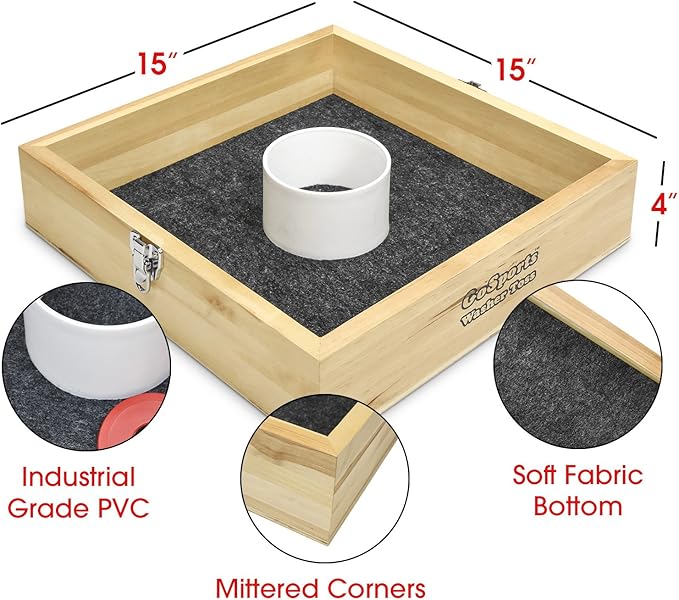 GoSports Premium Birch Wood Washer Toss Game - Portable Set Includes 2 Targets and 8 Washers - For Backyard and Outdoor Acitivies for Family and Adults