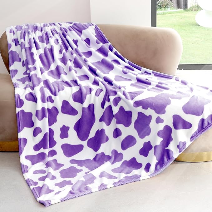 Purple Blanket Small Lightweight Soft Cozy Kids Lavender Throw Blanket Cute Purple Stuff Bedroom Decor for Toddlers Teens Girls Women