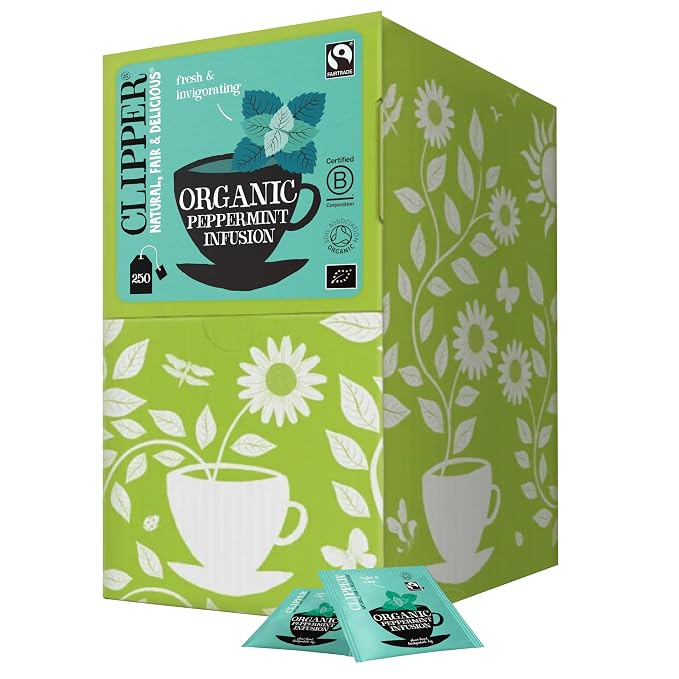 Clipper Organic Peppermint Tea Bags, Caffeine Free, 250 Bags