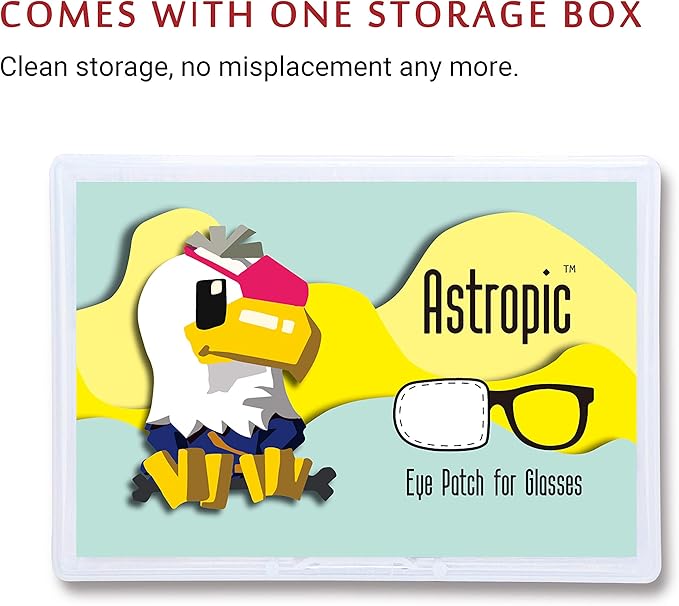 Astropic Cotton & Silk Eye Patch for Kids Glasses (Right Eye, Blue Hair Unicorn)
