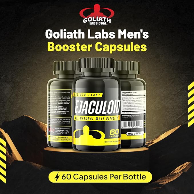 Goliath Labs Men's Gym Performance Booster Capsules [60 Veg Capsules/Bottle] Natural Strength Gainer Pills for - Supports Muscle Growth and Energy - Multivitamin Health Supplements for Athletes