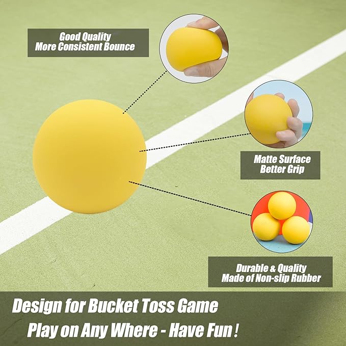 Bucket Toss Replacement Balls 3 Pack for Outdoor Yard Game