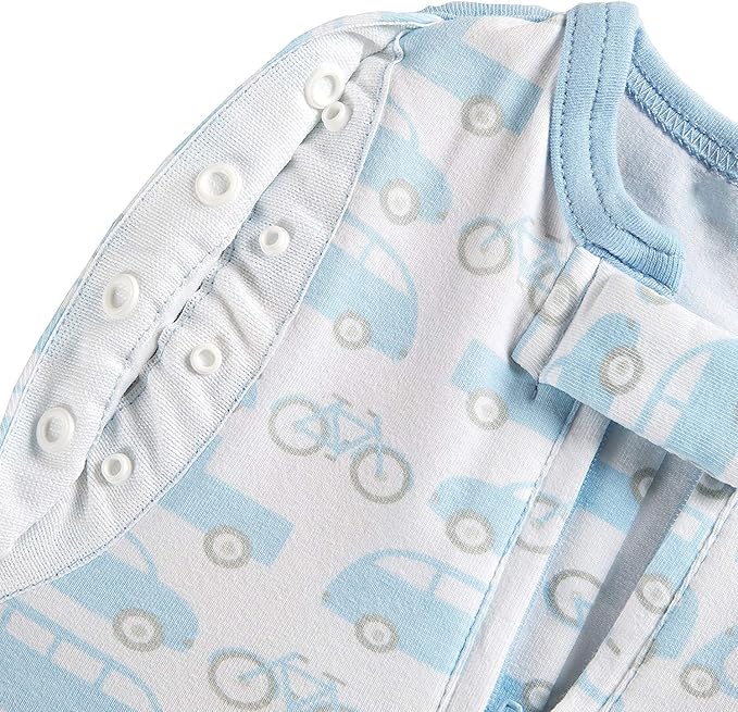 Woombie Convertible Nursery Swaddling Blanket, Swaddle Converts to Wearable Blanket for Babies Up to 6 Months, Beep Beep, 14-19 lbs
