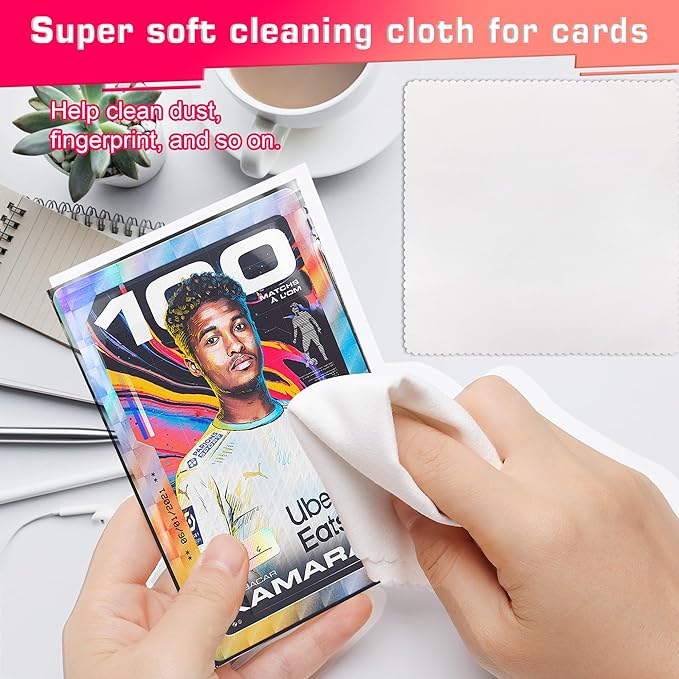 Luxiv Card Grading Centering Tool Kit, Card Center Tool with 30X Magnifying Implement, 2 Pcs Clean Cloth, Centering Guide Center Equipment (Rounded Corner)
