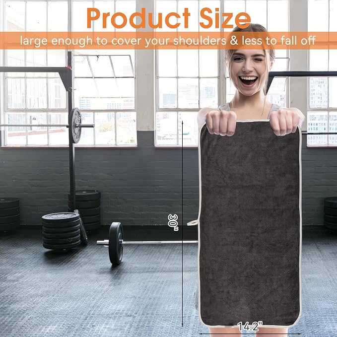Hoiny 3 Pack Microfiber Gym Towels, Super Soft, Quick Drying, 14.2" x 30" | Absorbent Towel for Fitness, Yoga, Swimming, Sports, Workout, Skin-Friendly for Women Men
