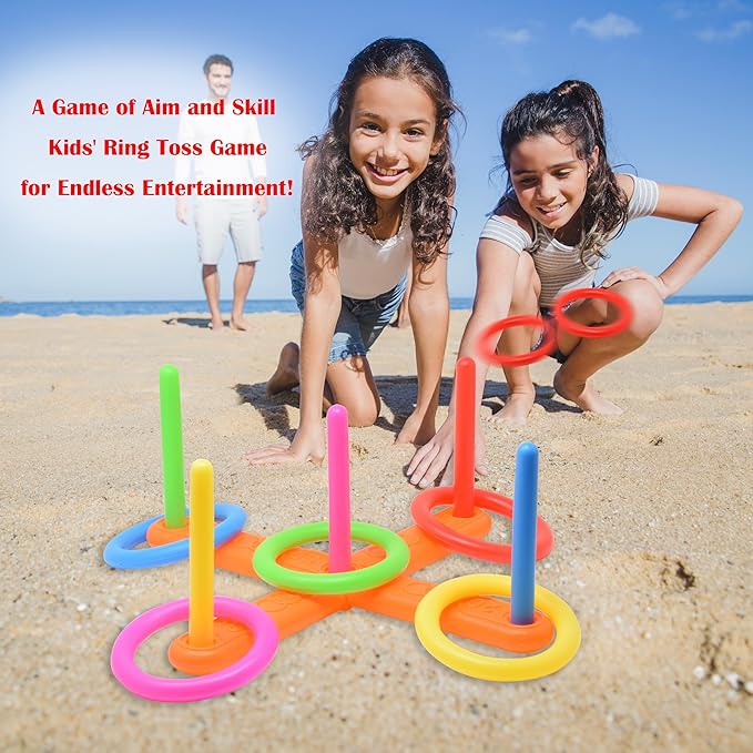 Kiddie Play Ring Toss Game for Kids Party Games for Kids Indoor & Outdoor Play