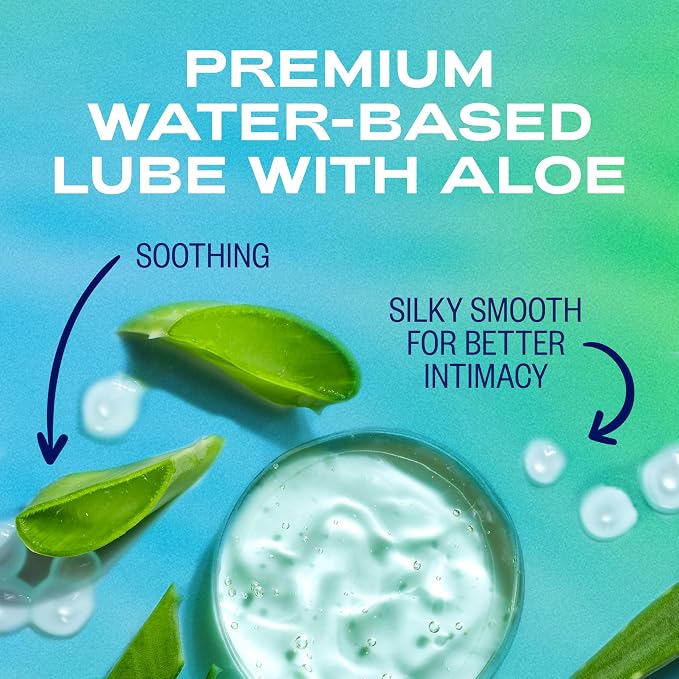 K-Y Natural Feeling with Aloe, Water Based Lube for Sex, Sex Toy & Anal Lube, Non-Sticky Personal Lubricant, Condom-Friendly, pH-Friendly, Travel Size Lubricant, 2.5 Fl Oz