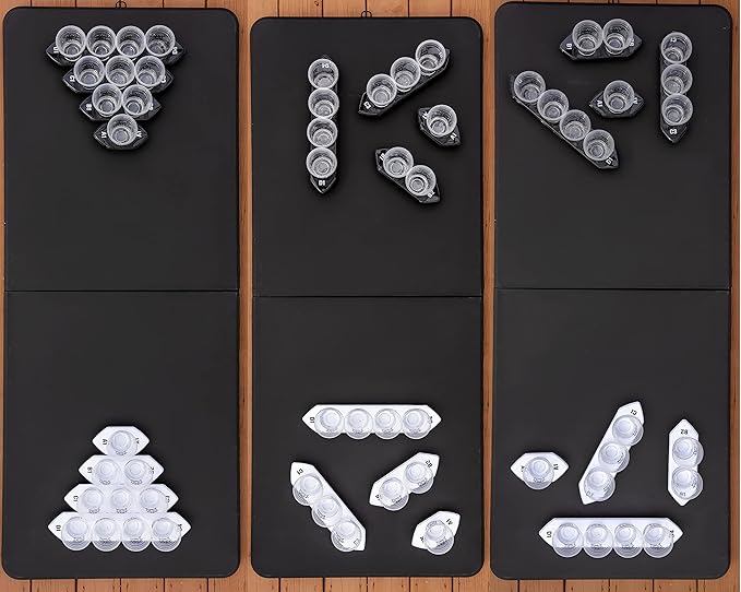 Tipsy Ships Battle Pong Party Game - 22 Plastic Cups, 8 Ship Trays, 3 Ping Pong Balls Included. Battle on Any Table! (Tipsy Ships Battle Set (with Cups))