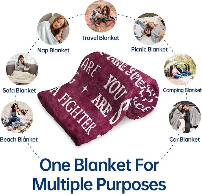 Blanket Gifts for Women Men- Get Well Blanket | Inspirational Gifts for Women, Feel Better After Surgery Gifts , Birthday Gift for Mom Grandma Aunt Sister, 80'' x 60''