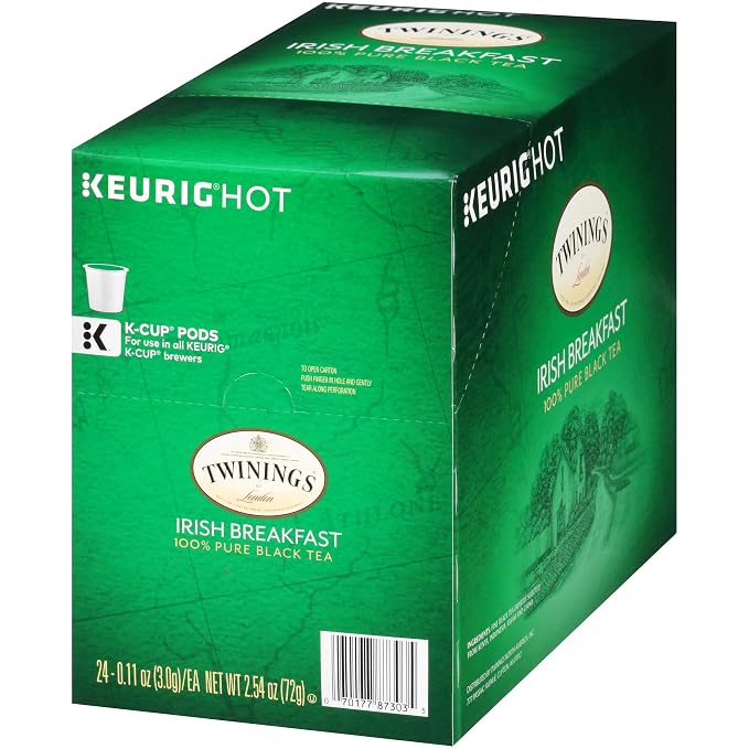 Twinings of London Irish Breakfast Tea K-Cups for Keurig, 24 Count (Pack of 4)