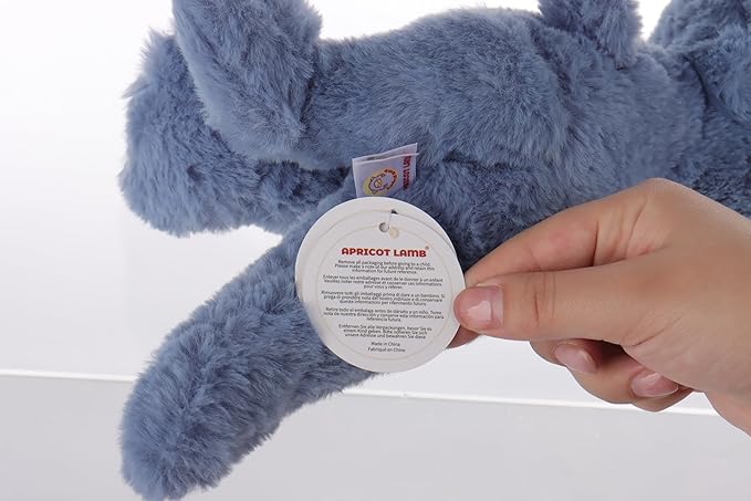 Apricot Lamb Toys Plush Dinosaur Stuffed Animal Soft Cuddly Perfect for Girls Boys (Navy Blue Dinosaur, 10 Inches)