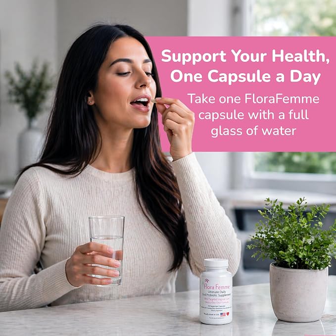 Vaginal Probiotic Oral Capsules for Women | 25 Billion CFU's Lactobacillus Reuteri & Rhamnosus | Helps pH Balance & Vaginal Microbiome Health | Non-GMO, Vegan, USA