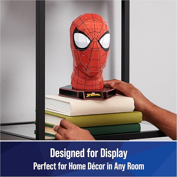 4D Build, Marvel Spider-Man 3D Puzzle Model Kit with Stand 82 Pcs | Spider-Man Desk Decor | Building Toys | 3D Puzzles for Adults & Teens 12+