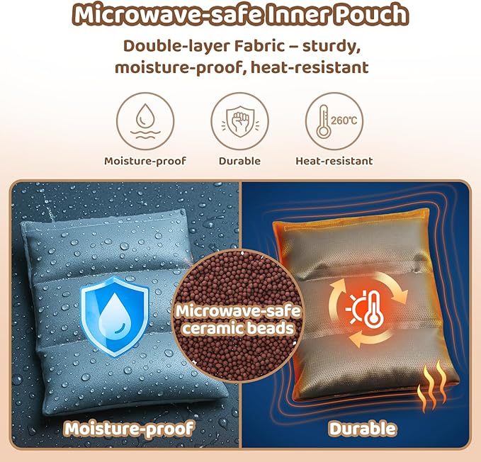 Weighted Stuffed Animals with Microwavable Heating Pad - 5lb Adjustable, Heatable & Coolable Cow Plush for Relaxation, Removable Inner Pad, Perfect Plush Gift for Kids, Adults (23 Inch)
