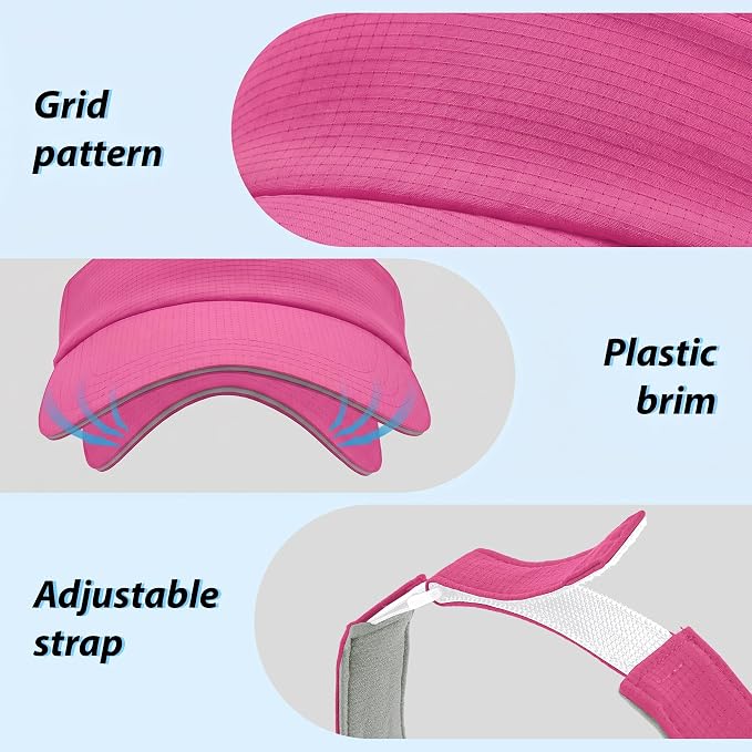 Sukeen Women's Adjustable Fit Runners Lightweight Comfort Performance Visor, Sports Sun Visor One Size Fits Most