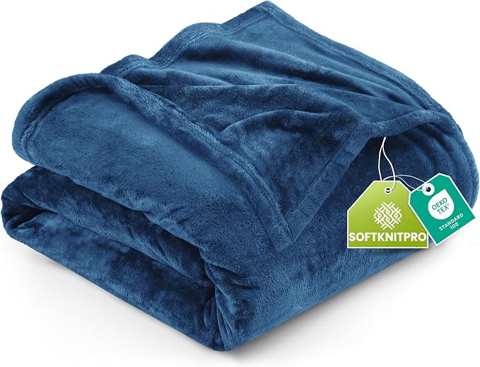 Utopia Bedding Soft Fleece Bed Blanket Twin Size Royal Blue (60x80 Inch) | Microfiber Plush Warm Lightweight Breathable Cozy Blanket Anti-Static, All Season Use, Gift for Women and Men