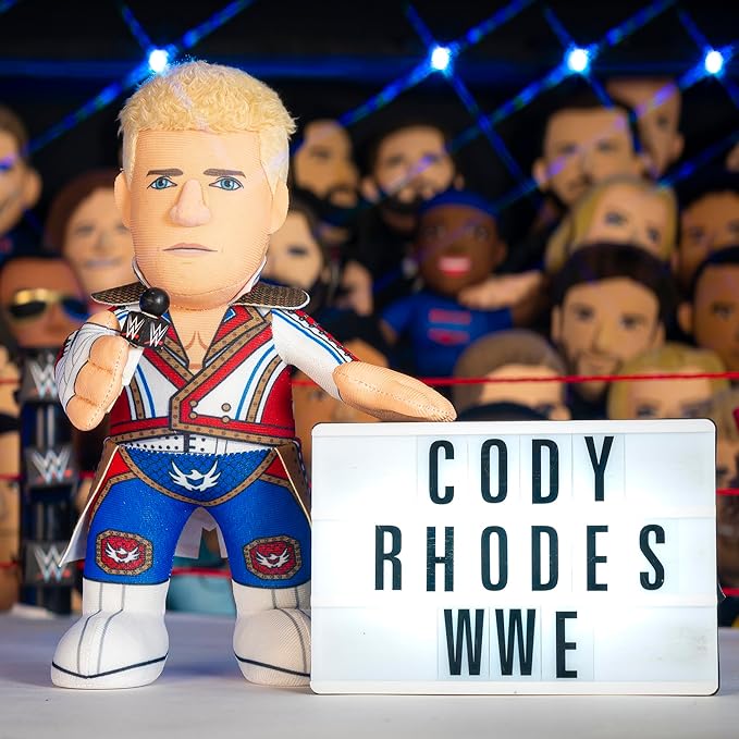 Bleacher Creatures WWE Superstar Cody Rhodes 10" Plush Figure - A Wrestling Star for Play or Display