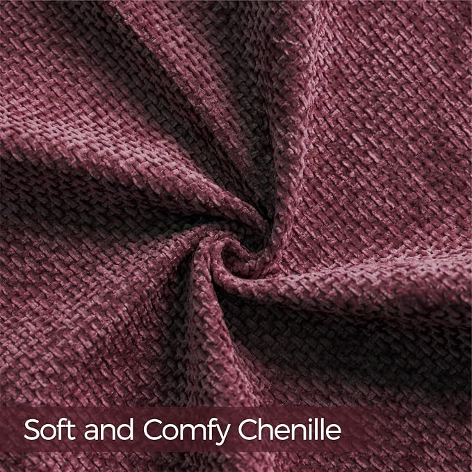 a moment Christmas Wine Red Chenille Throw Pillow Covers 12x20 Inch Pack of 2 Modern Decorative Throw Pillow Covers Farmhouse Cross Covers Home Decor for Sofa Bedroom Living Room