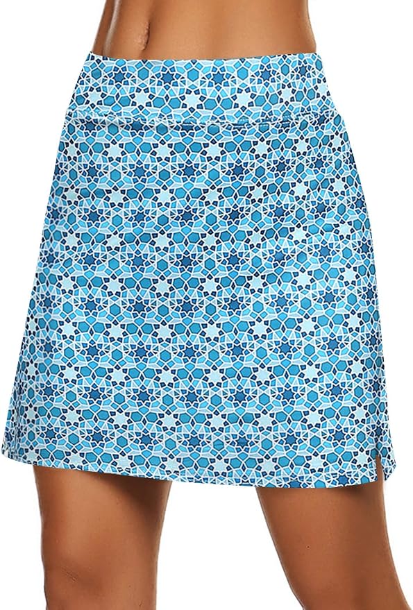Ekouaer Women's Active Performance Skort Lightweight Skirt for Golf Tennis | Built-in Shorts, A Line, High Waisted, Tummy Control, Pickleball, Running, Workout, Sports, Skorts for Woman