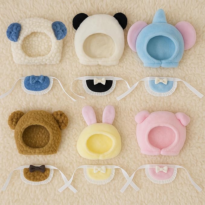 Cute Animal Fashion Set for 17cm Dolls, (Clothing Only, Doll Not Included) Clothing Accessories, Animal Camouflage Clothes, for Replacing Doll Clothes (Bear2)