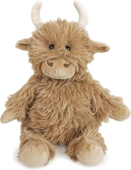 MON AMI Mac The Highland Cow Stuffed Animal – 12”, Soft Plush Cow, Farm Animals, Use as Toy/Nursery Room Décor, Great for Kids of All Ages