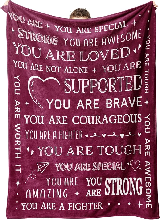 Blanket Gifts for Women Men- Get Well Blanket | Inspirational Gifts for Women, Feel Better After Surgery Gifts , Birthday Gift for Mom Grandma Aunt Sister, 80'' x 60''
