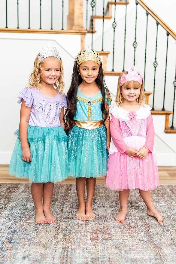 Little Adventures Sleeping Beauty Party Dress Up Costume - Machine Washable Child Pretend Play Party Dress