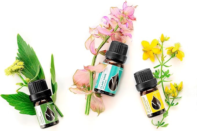 Essences Bulgaria Organic Clary Sage Essential Oil 1/3 Fl Oz | 10ml | Salvia sclarea | 100% Pure and Natural | Undiluted | Therapeutic Grade | Family Owned Farm | Steam-Distilled | Non-GMO | Vegan