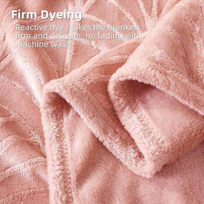 Whale Flotilla Soft Flannel Fleece Bed Blanket Queen Size, Pink | Cozy Lightweight Breathable Coverlet, Plush Fluffy Bedspread, Vintage Pattern Decorative Blanket for Bed, All Season, 90"x90"