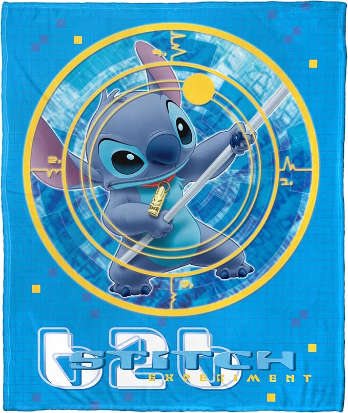 Northwest Lilo and Stitch Silk Touch Throw Blanket, 50" x 60", Stitch Experiment