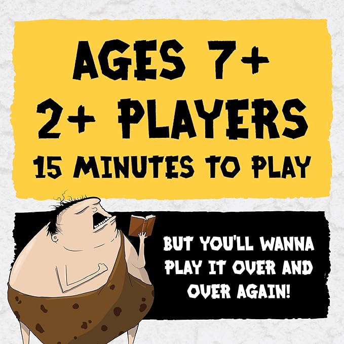 Exploding Kittens Poetry for Neanderthals 2+ Players - Ages 7+ - 15 Minutes to Play - Competitive Word Guessing Game - Party Game, Family Game Night, Kid and Adult Card Game