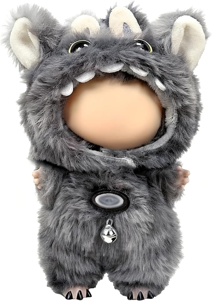 Clothes Fit for 28CM Doll, Fashion Doll Clothes Outfit Set Cute Theme Designer Toys Dress Accessories for Collector Fans Display (Grey Monster)