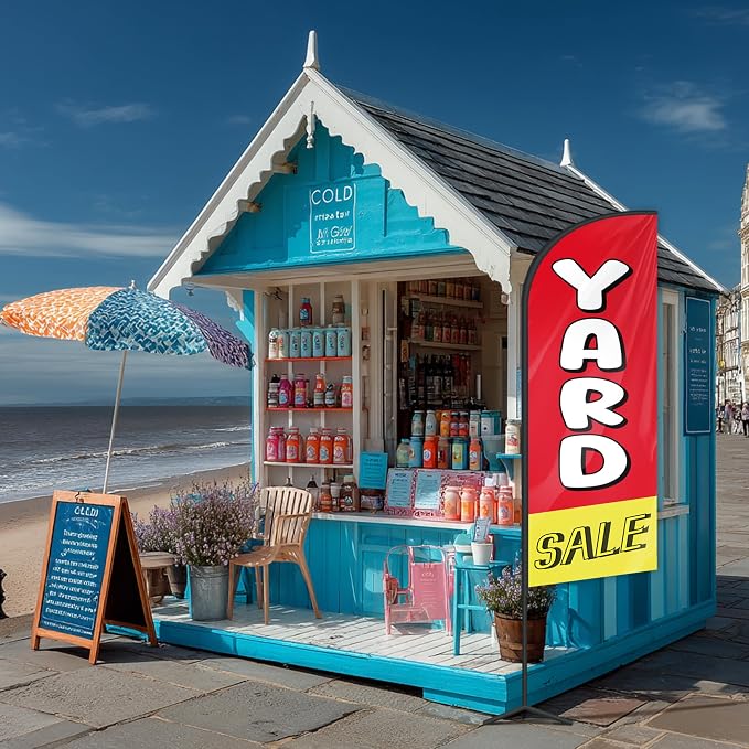 Yard Sale Feather Flag for Storefronts Fairs,6 FT (Flagpole Not Included) | Business Advertising Flag