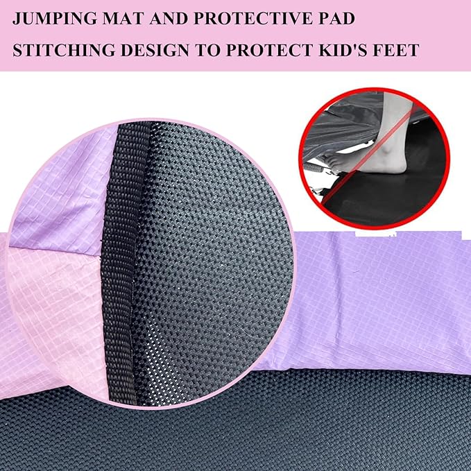 60" Trampoline for Kids, 5ft Toddler Mini 6-in-1 Trampoline Indoor Outdoor with Swing, Basketball Hoop, Dart Board, Rings, Christmas Toys Birthday Gifts for Girls Boys