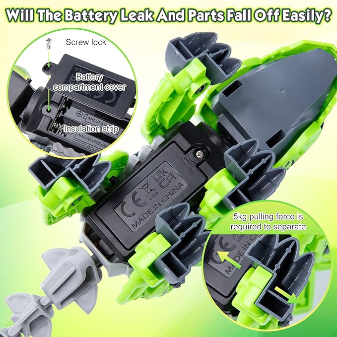 Electric Dinosaur Building Blocks, Self-Moving Stegosaurus with LED Glowing Eyes & Roar Sounds, STEM Learning Toys for Boys 6-8 Years, Educational Building Kit Gifts