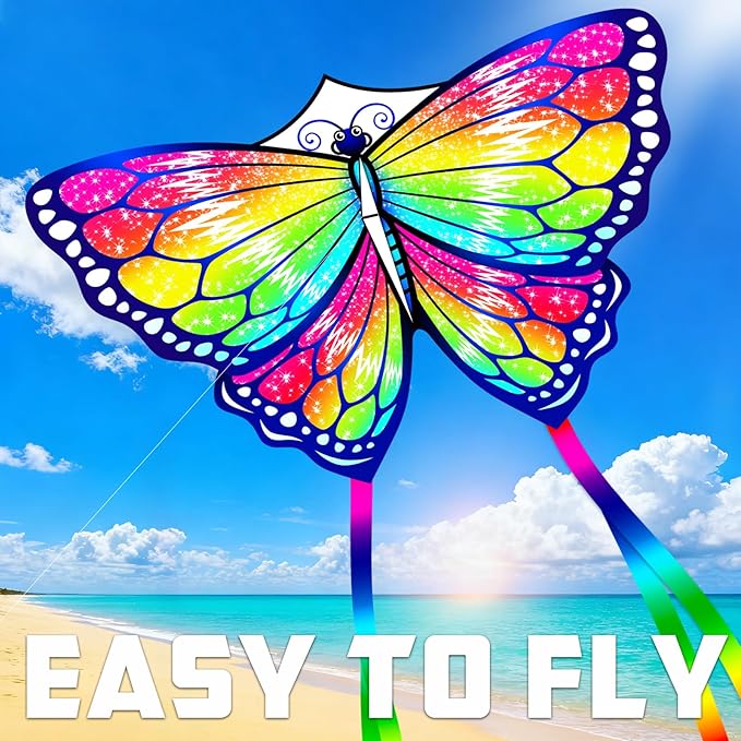 Kites for Kids Ages 4-8 8-12, Beginner Kite for Adults Easy to Fly Kids Kites for Toddlers Age 3-5 with Handle and 328FT String for Family Outdoor Games and Activities