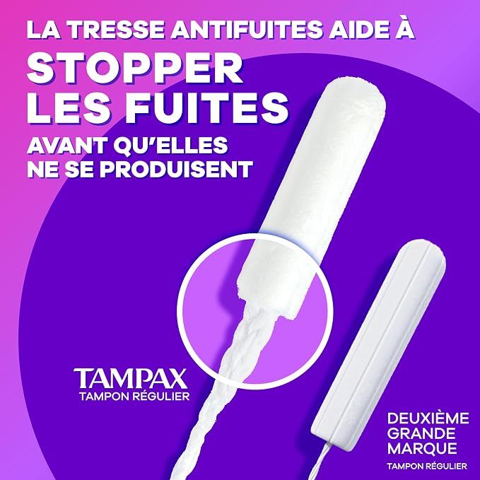 Tampax Radiant Tampons Super Absorbency with BPA-Free Plastic Applicator and LeakGuard Braid, Unscented, 42 Count (Pack of 2)