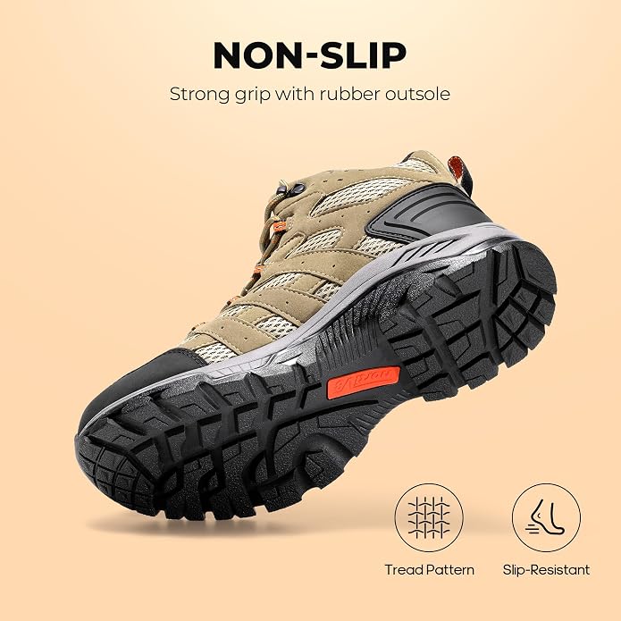 NORTIV 8 Women's Waterproof Hiking Boots Outdoor Ankle Trekking Mid Backpacking Mountaineering lightweight boots
