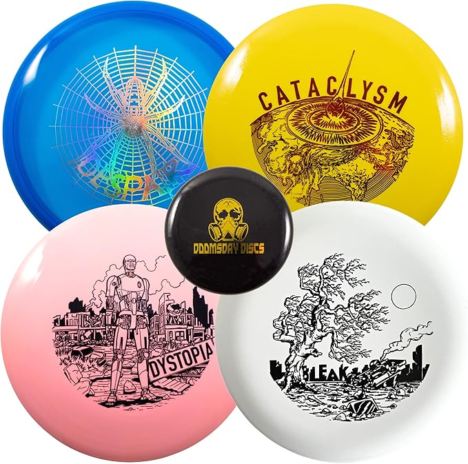 Doomsday Prepper Disc Golf Set | 4 Discs with Mini Starter Set with Putter, Midrange, and Two Drivers