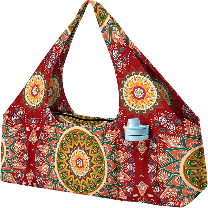 Yoga Mat Bag Large Yoga Bag and Carrier with Strap Zipper and Pockets Fits All Your Stuff Yoga Tote Pilates Bags for Women Fit Most Size Mats