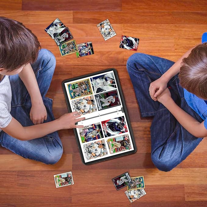 4-Pocket Baseball Card Binder - Holds 400 Cards with 50 Removable Sleeves | Sports & Trading Card Album for Collectibles